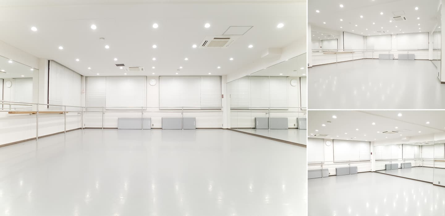 緑地本部スタジオ内観：福本まゆみモダンバレエアート：大阪・服部緑地・豊中
